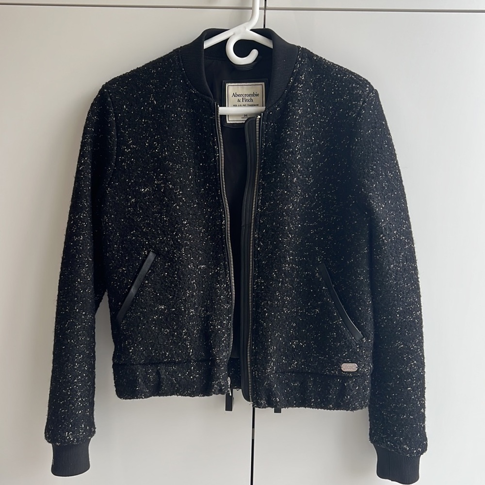 Abercrombie and Fitch tweed bomber jacket